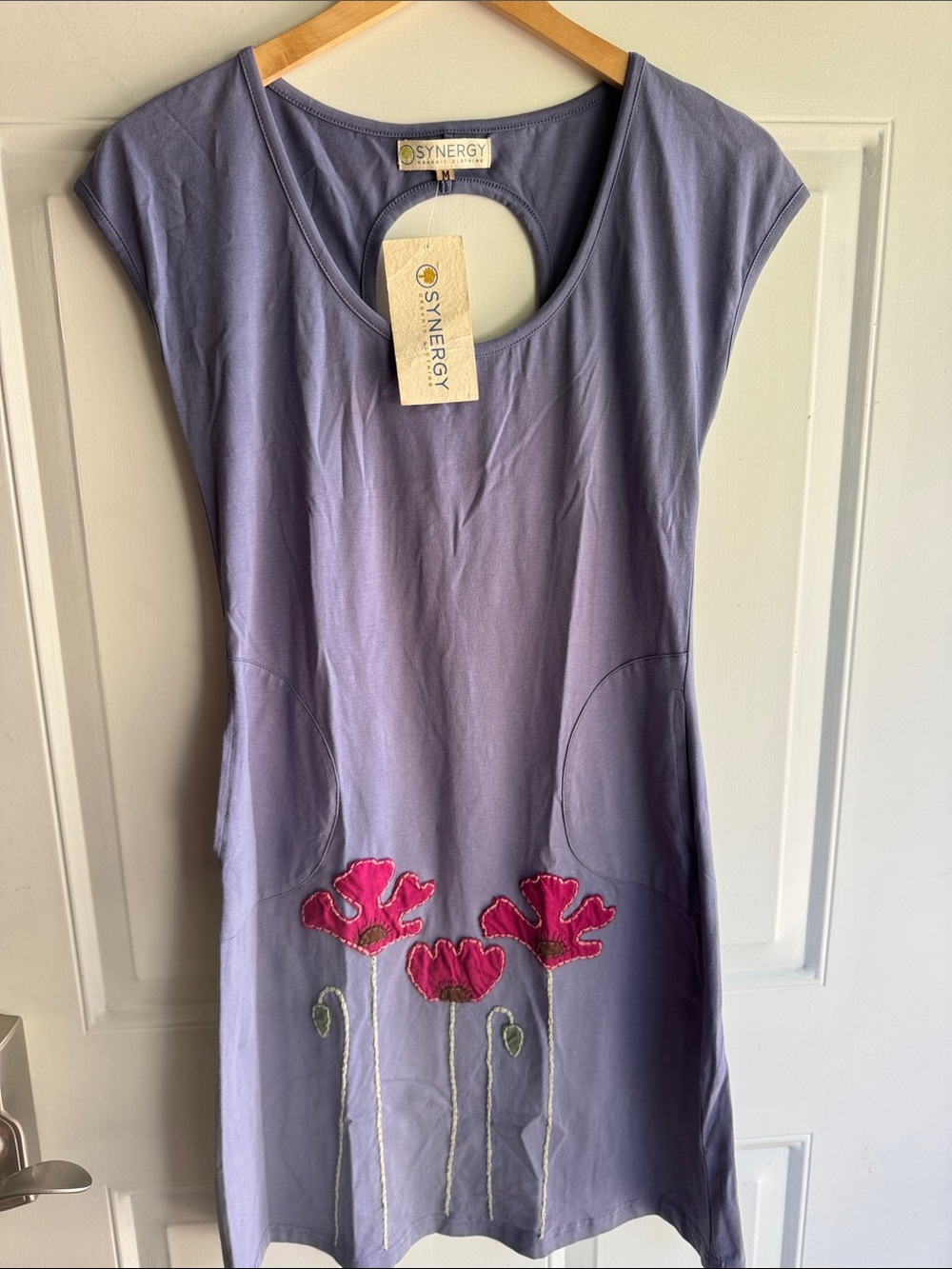 Synergy Organic Cotton Clothing  Poppy Dress - Periwinkle- M - NWT